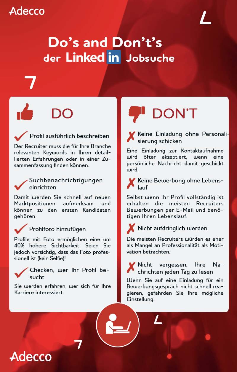 Linkedin Jobsuche Infographic